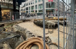 Bouwplaats Spui in Den Haag